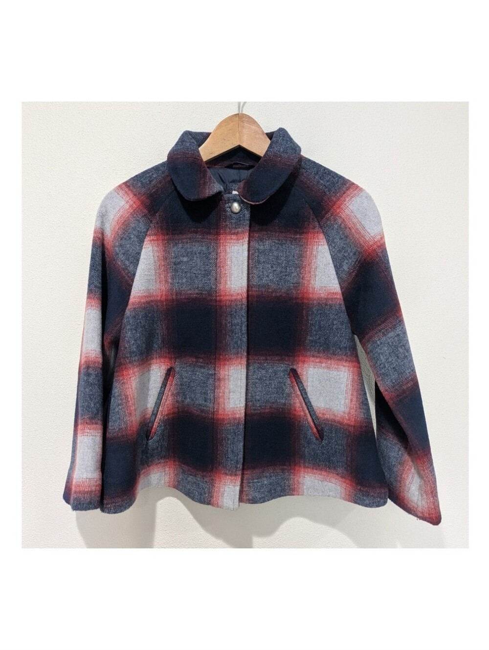 Gap Kids Plaid Wool Jacket, Size L